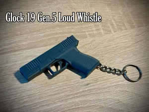 Glock 19 Gen.5 Loud Whistle Keychain