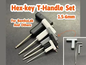 Hex Keys T-Handle Set 1.5 - 6mm For Bambu Lab