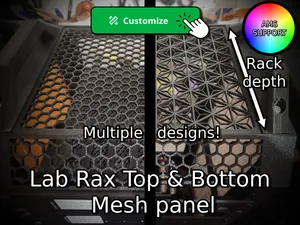Customizable Mesh Top & Bottom Panel for Lab Rax
