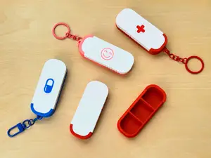 Portable Pocket Sliding Lid Pill Box / Parts Box