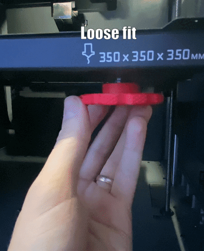 K2 Plus bed level adjustment knob