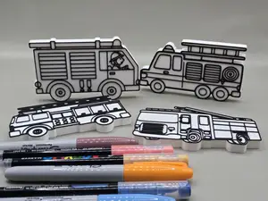 Fire Truck Vehicle Coloring Toy Stack Game