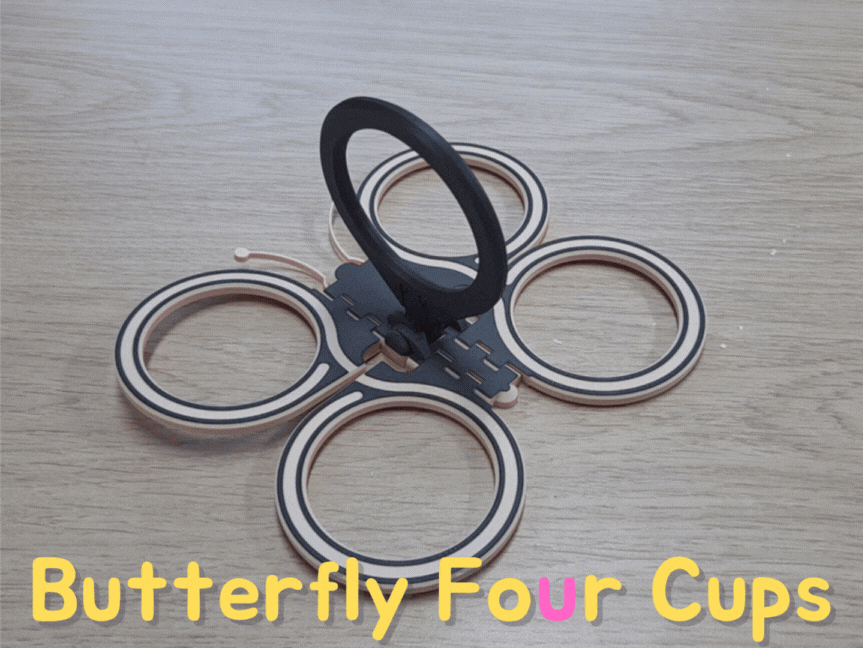 Butterfly 4Cups Carrier foldable