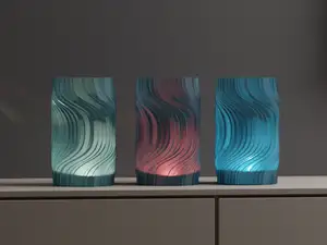 Modern Lamp. Wireless RGB lampshade. Easy print