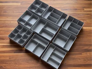 Gridfinity Multi-Compartment Bin Collection
