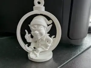 Naughty elf ornament