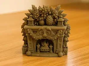 Zapfenkamin der Winterforst-Lodge