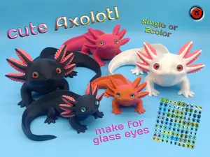 Axolotl with Glass Eyes – Detailed Eye-Catcher