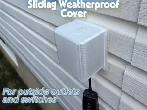Sliding weatherproof cover for outdoor sockets