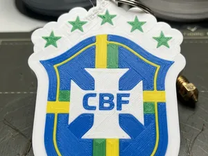 Brazil CBF Football Crest Keychain / Llavero