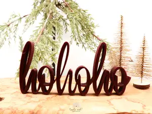 3D-Schriftzug „hohoho“ – Weihnachtsdeko