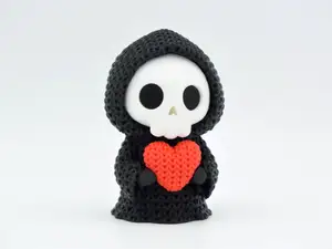 Knitted Heart Grim Reaper - Halloween