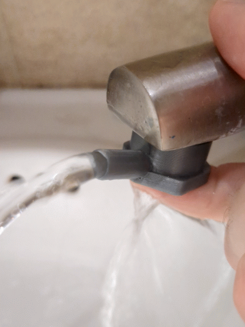 Bathroom sink aerator shell with water fountain