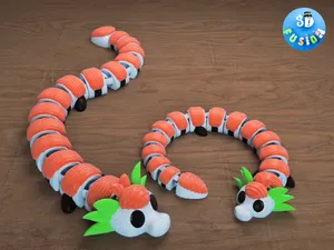 Articulated Sushi Dragon : Print in Place Toy