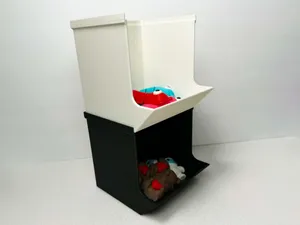 Modular stacking open front bins
