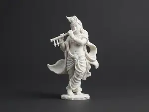 Krishna Playing Flute – Hindu Deity Figurine