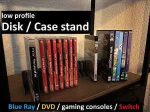 Simple Disk/Case Stand (Blueray, DVD, Consoles)