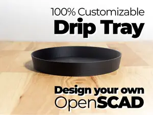 DRIP TRAY Generator + NEW Raised Bottoms /OpenSCAD