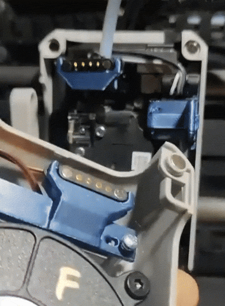 P1S fan cover quick disconnect magnetic pogo pins