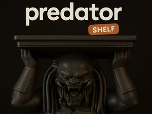 Predator- Wall Shelf Decor Sci-Fi Display Mount
