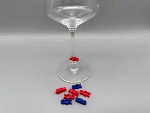 Clip für Weinglas, Sektglas, Champagneglas, Party