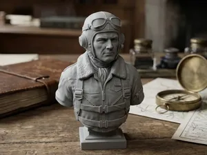 Busto Pilota Italiano II Guerra Mondiale