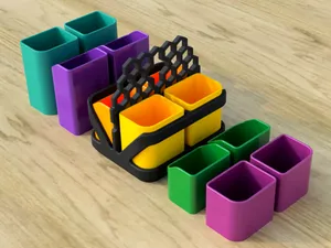Utensil & Tool Caddy - Incl. 3 Size Containers