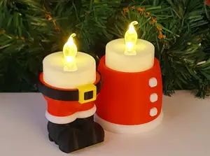 Santa & Mrs. Claus Candle Holders