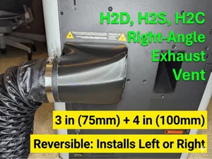 H2D/H2S Right Angle Exhaust Vent 3in/4in(75/100mm)