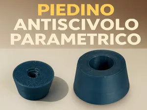 Piedino parametrico avvitabile antiscivolo