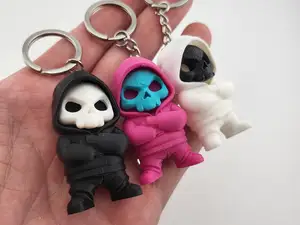 Street Skull Keychains – Action Toy Hoodie Figures