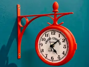 NYC Vintage Railway Station Dual-Face Wall Clock