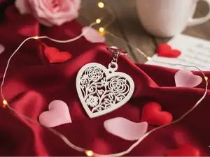 Valentine Heart Keychain - Valentines Day Keychain