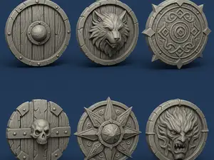 Medieval Round Shields Pack Fantasy Viking Decor