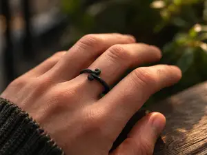 Toph Beifong Inspired Meteorite Ring