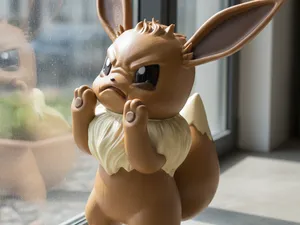 This cute Eevee is upset that it cant play outside