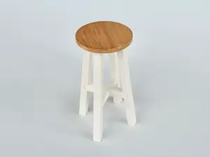 1:6 Scale doll house round stool 高脚凳