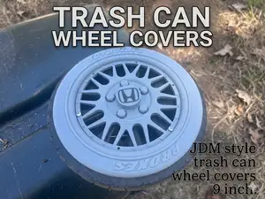 JDM style trash can wheel covers 9 inch