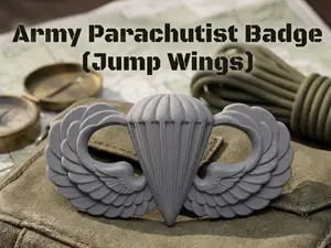 US Army Parachutist Badge (Jump Wings) Plaque
