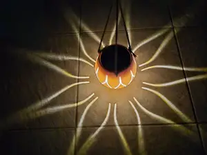 Solar o. LED Windlicht Solar Mandala Lantern