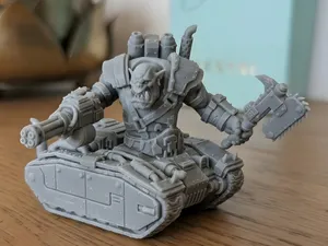 Diesel-powered tracked Orc Cyborg Miniature