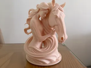 Figurine statue femme et cheval