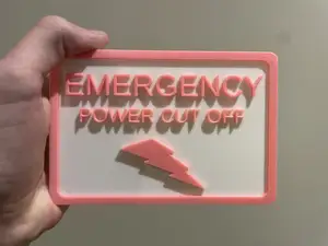 Emergency Power Cut Off Sign