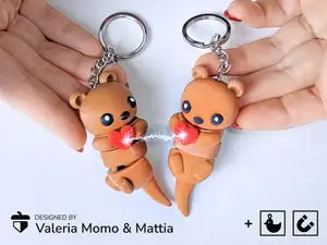 Cute Flexi Otter in Love, Valentines Day