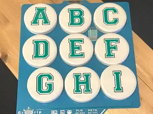 Jumbo Friendship style beads in Varsity Font Decor
