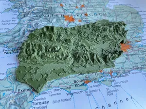 West Sussex County Topographic Model