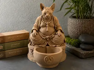 Sphynx Cat Buddha Incense Burner