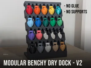Modular 3D Benchy Dry Dock - V2