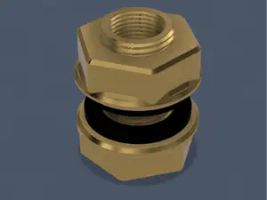 BSP Bulkhead Reducer Adapter – 1/2" M to 3/8" F