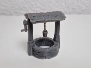 Miniature Town Wishing Well Model Diorama